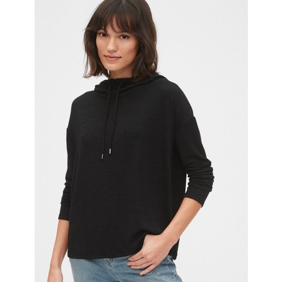 Gap Softspun Hoodie Large Black - Picture 1 of 6